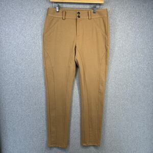 Twiggy London Pants Womens Medium Brown Polyester Blend Straight Leg Stretch